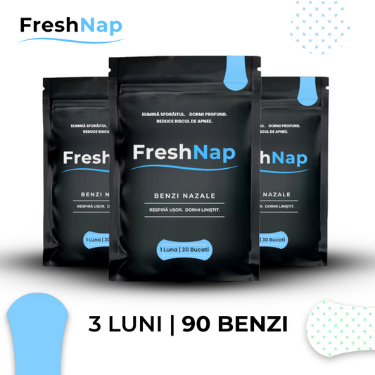 FreshNap | Benzi Nazale Anti-Sforăit | 90 BUC